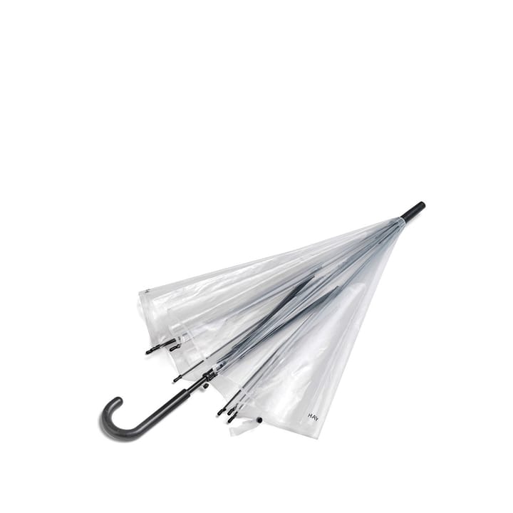 Canopy paraply - clear, svart aluminium handtag - HAY