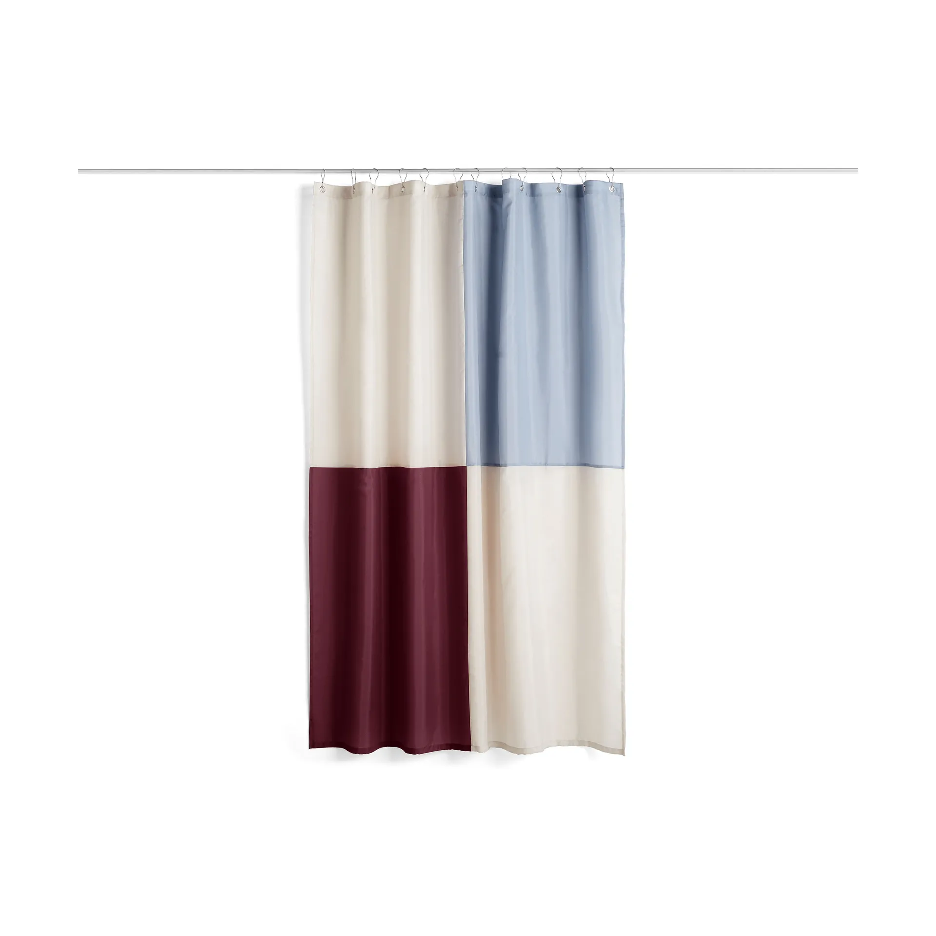 Check duschdraperi 180x200 cm, Burgundy HAY