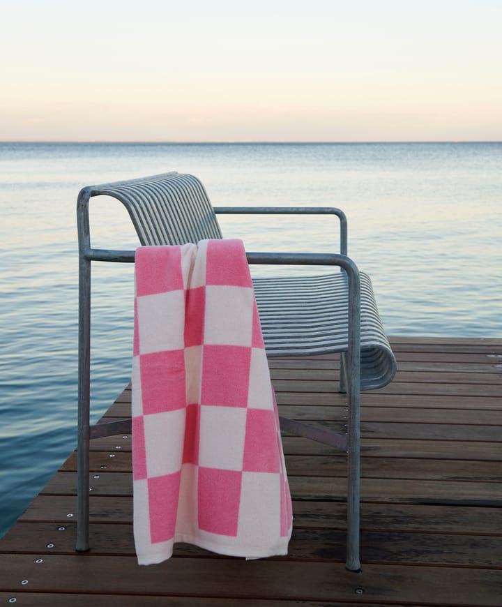 Check handduk 50x100 cm, Pink HAY