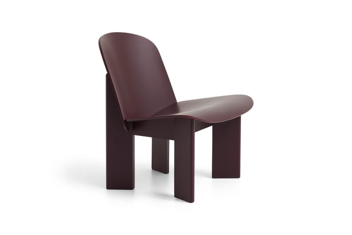 Chisel lounge chair - Dark bordeaux lackad bok - HAY