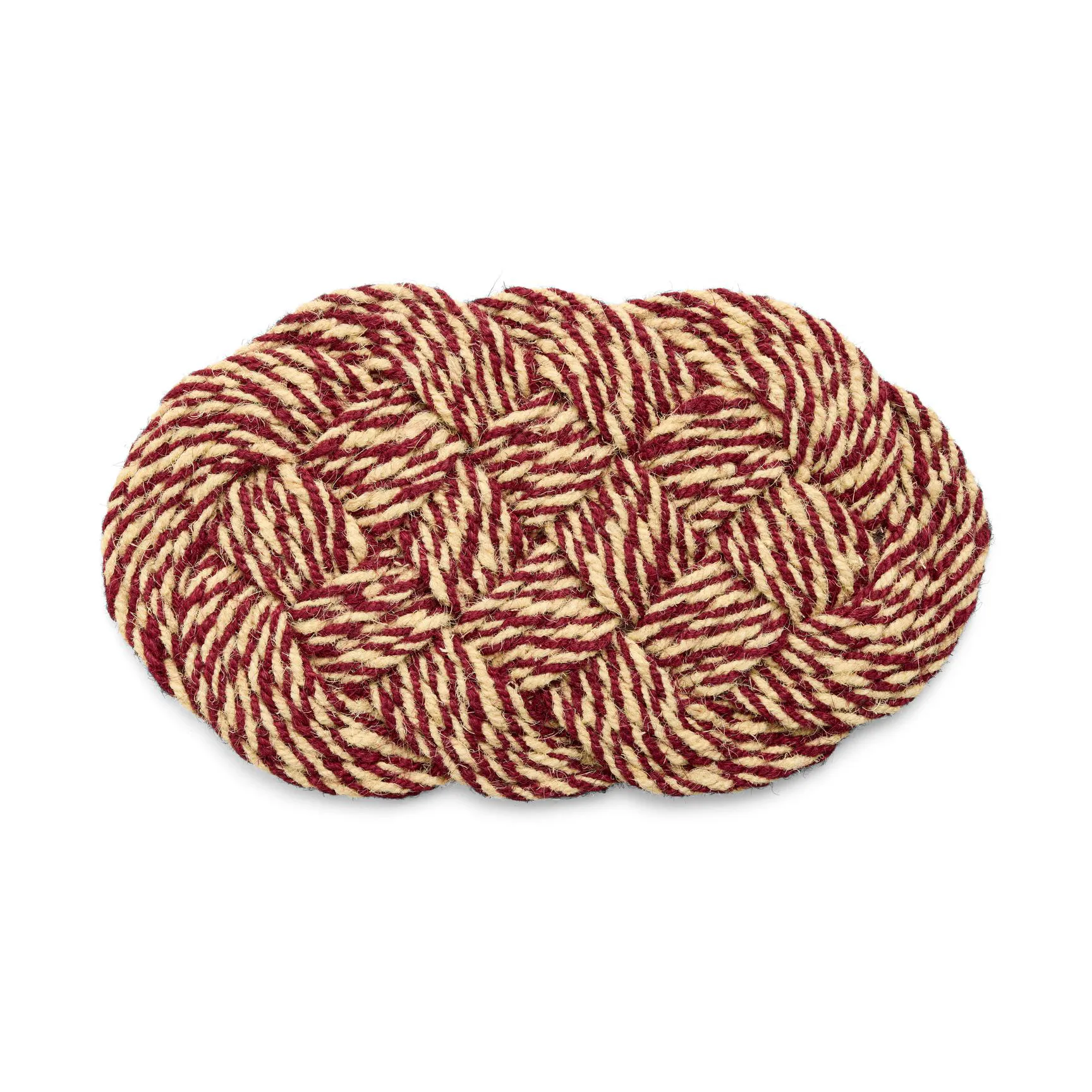 Coco dörrmatta 40x80 cm, Swirl bordeaux-off white HAY