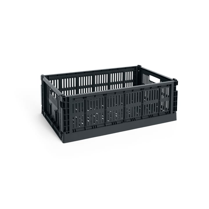 Colour Crate L 34,5x53 cm - Charcoal - HAY