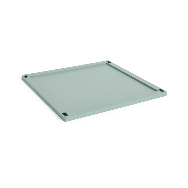 Colour Crate Square lock plastic large - Sage green - HAY