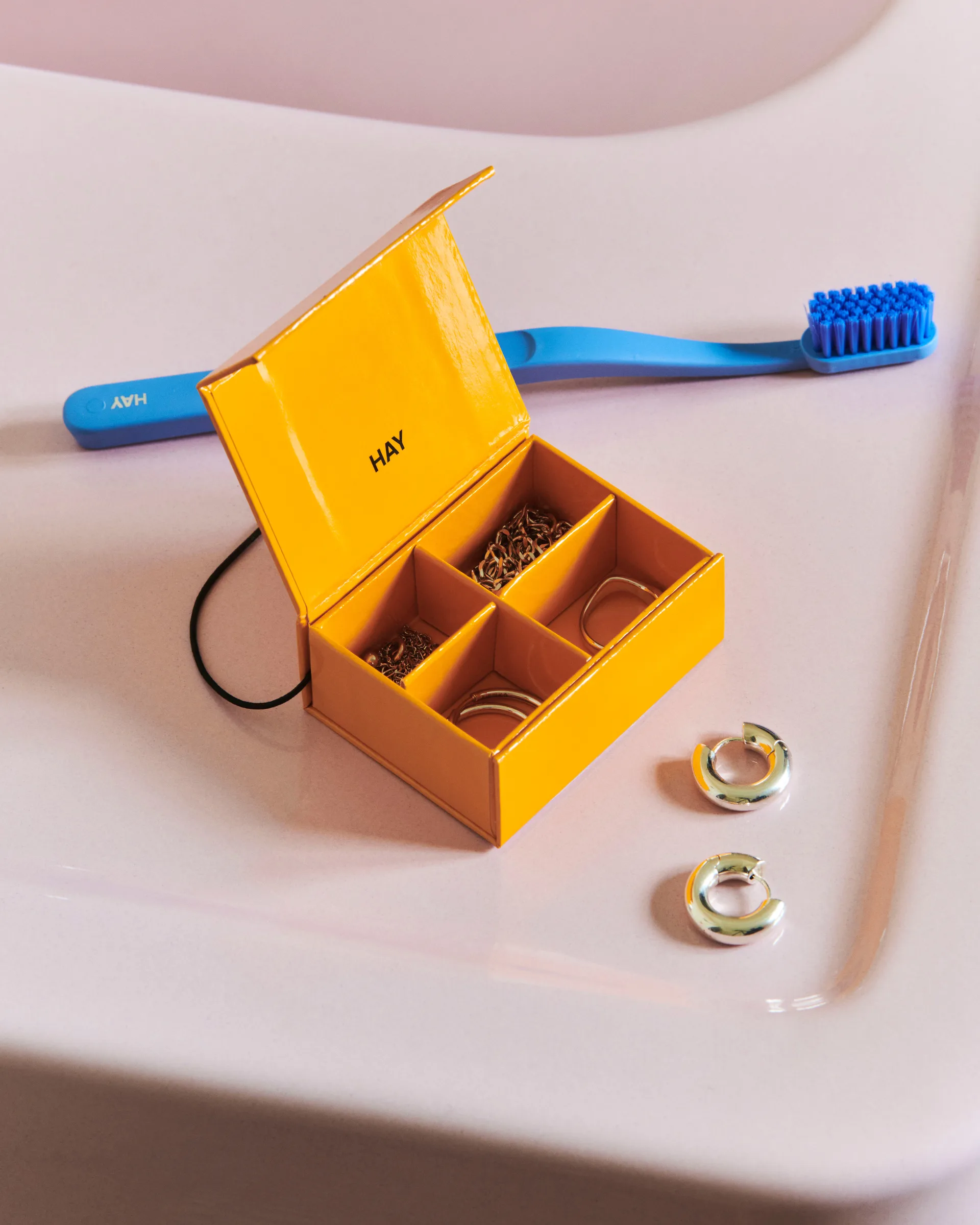 Colour Storage Travel smyckeskrin XS, Egg yolk HAY