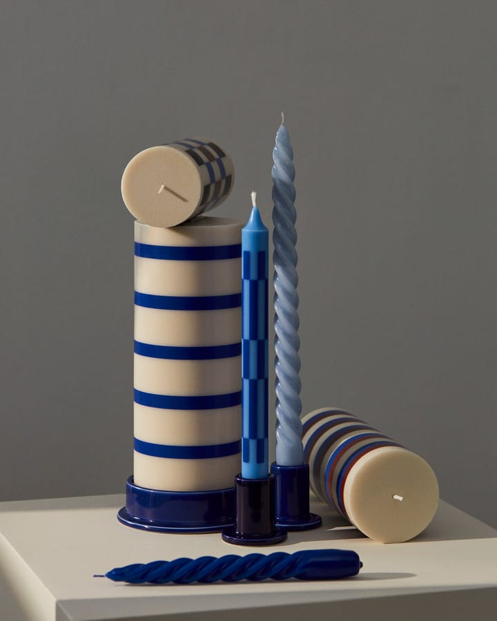 Column blockljusstake large Ø12,8 cm, Blue HAY