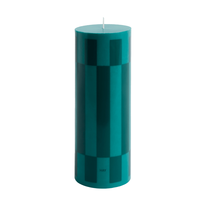 Column Candle blockljus large 25 cm - Green-dark green - HAY