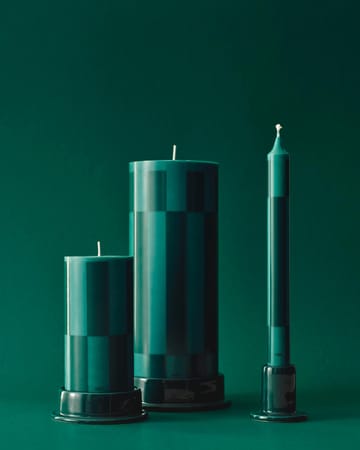 Column Candle blockljus large 25 cm - Green-dark green - HAY