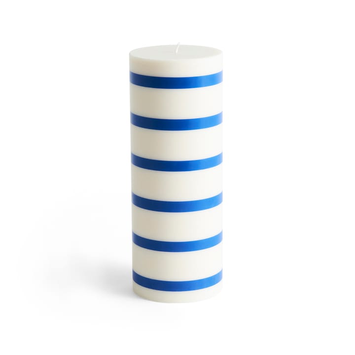 Column Candle blockljus large 25 cm - Off white-blue - HAY