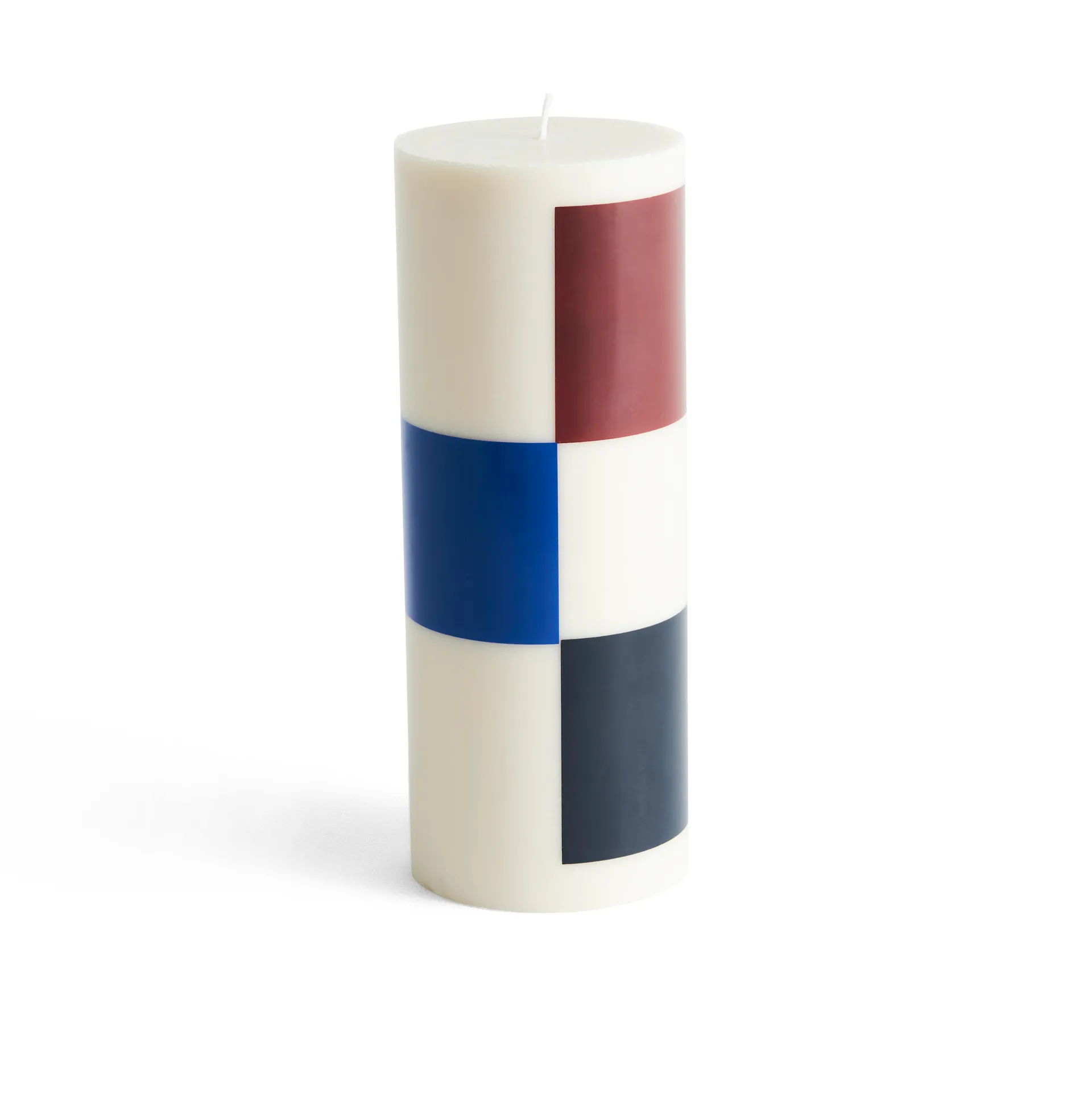 Column Candle blockljus large 25 cm, Off white-brown-black-blue HAY