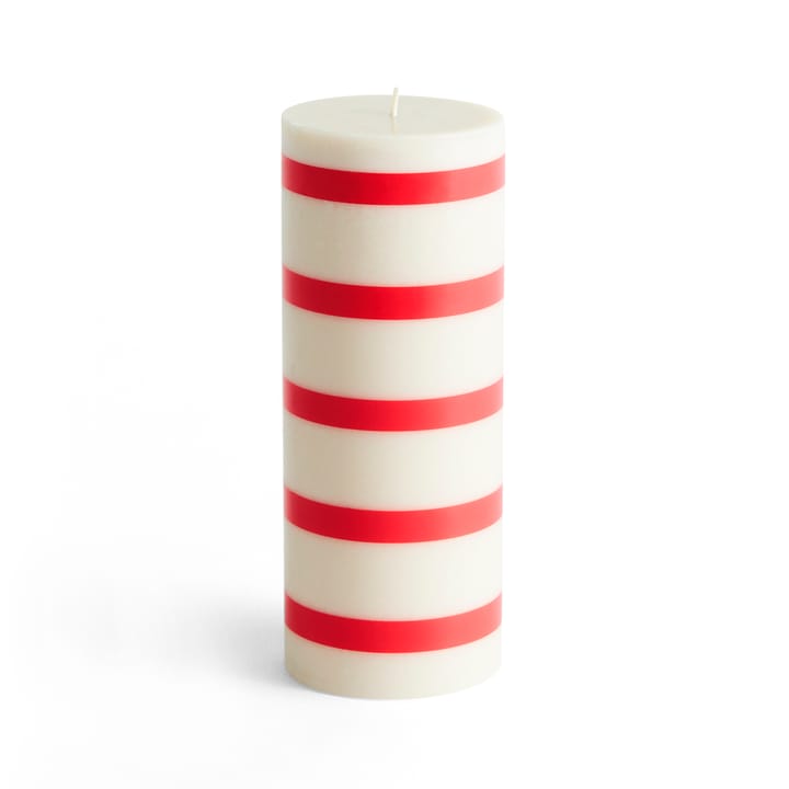 Column Candle blockljus medium 20 cm, Off white-red HAY