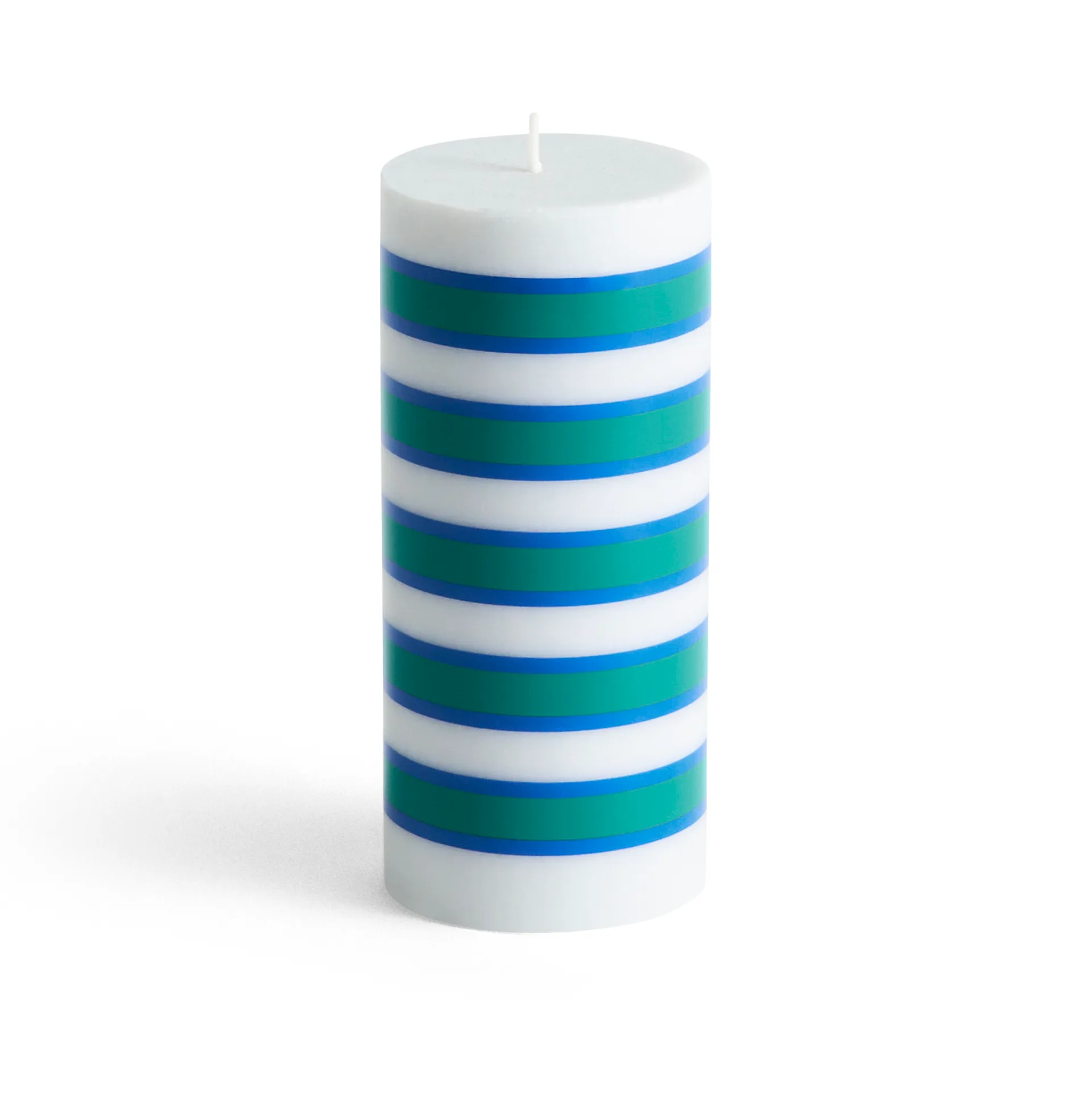 Column Candle blockljus small 15 cm, Light grey-blue-green HAY