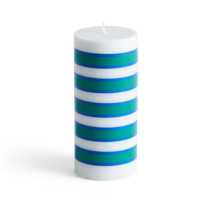 Column Candle blockljus small 15 cm - Light grey-blue-green - HAY