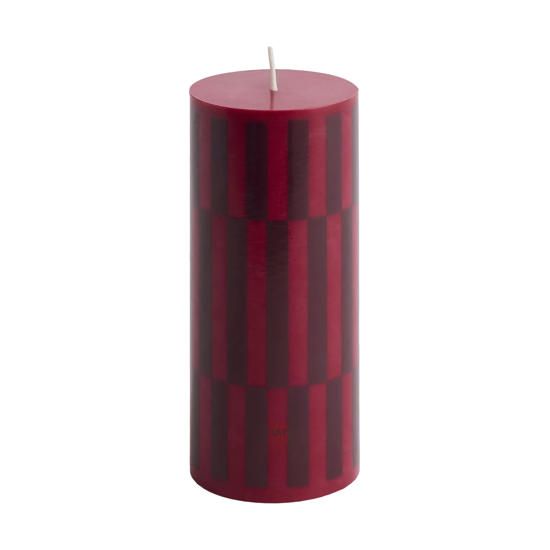 Column Candle blockljus small 15 cm, Wine-bordeaux HAY