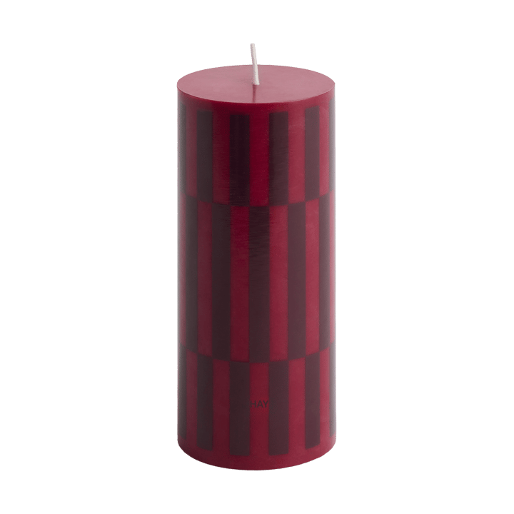 Column Candle blockljus small 15 cm - Wine-bordeaux - HAY