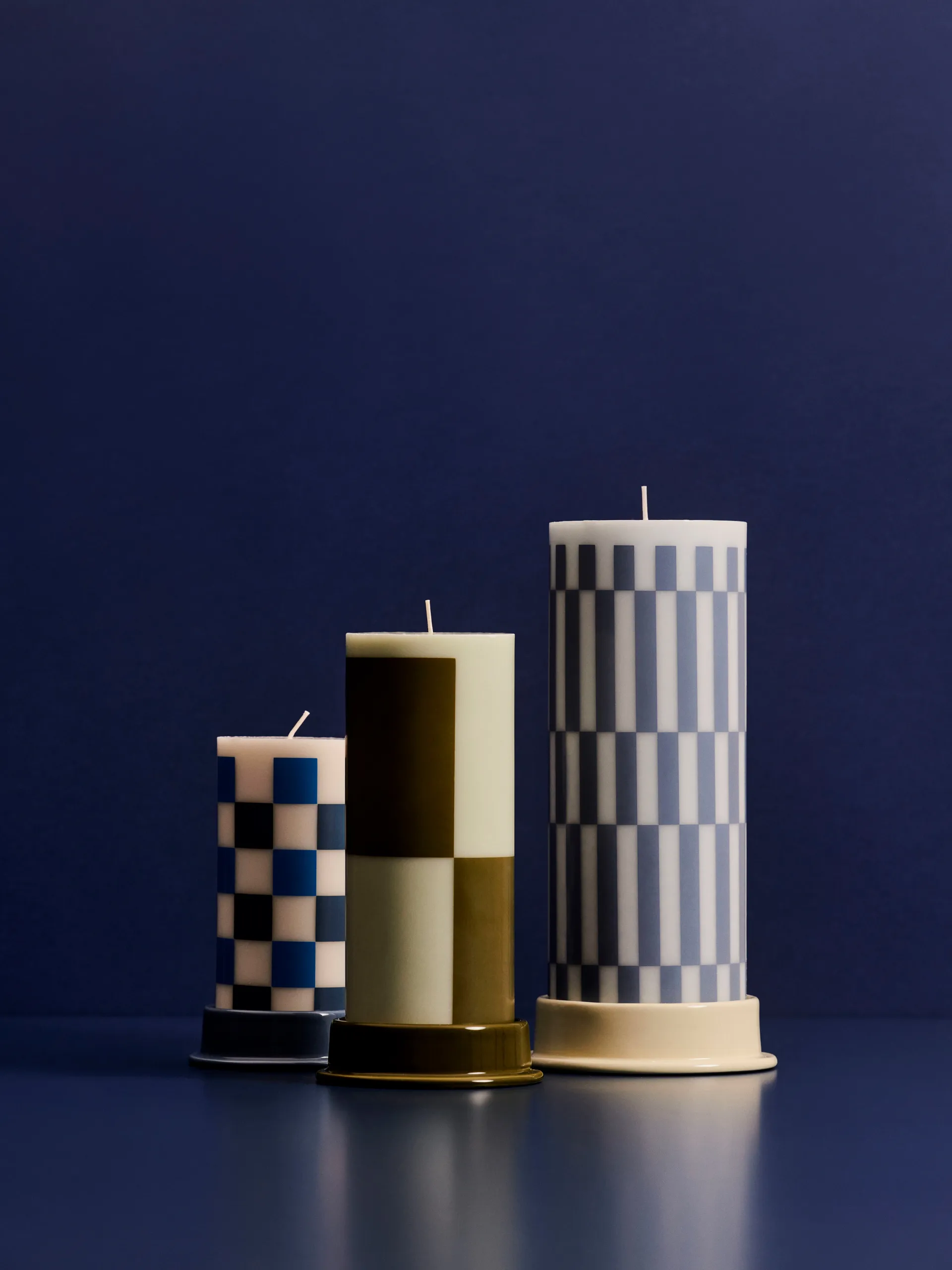 Column Candleholder ljuslykta L 12,8 cm, Lime white HAY