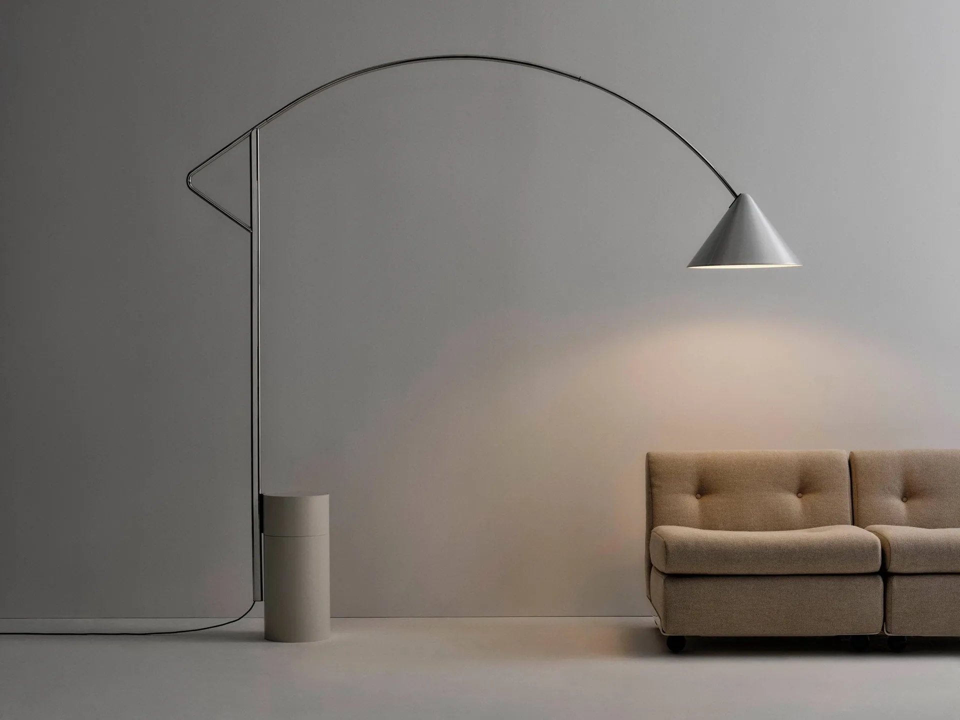 Compass golvlampa, Silver HAY