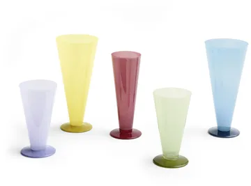 Conical vas - Light blue-lavender blue, small - HAY