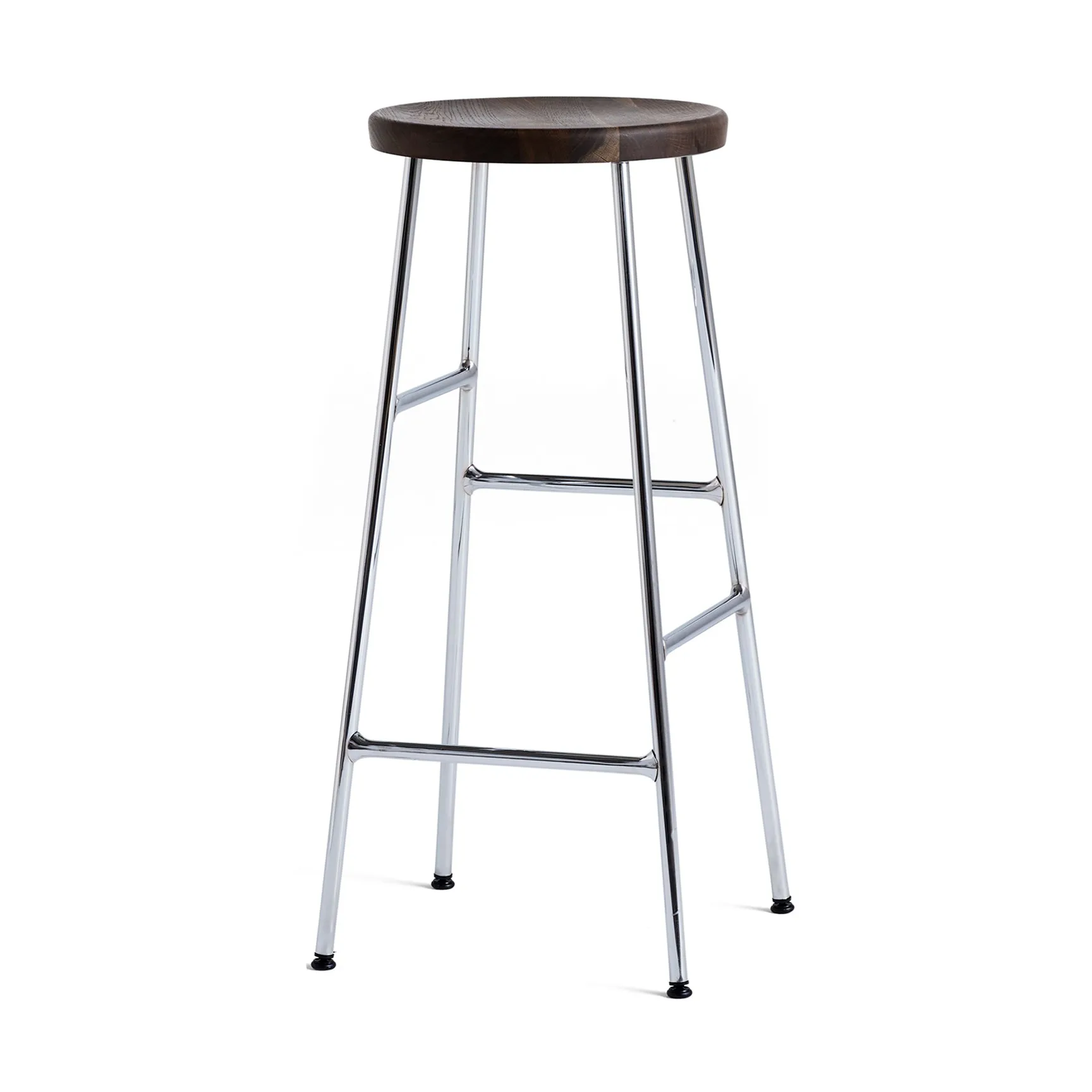 Cornet rund barpall 75 cm, Smoked oiled oak-chrome HAY