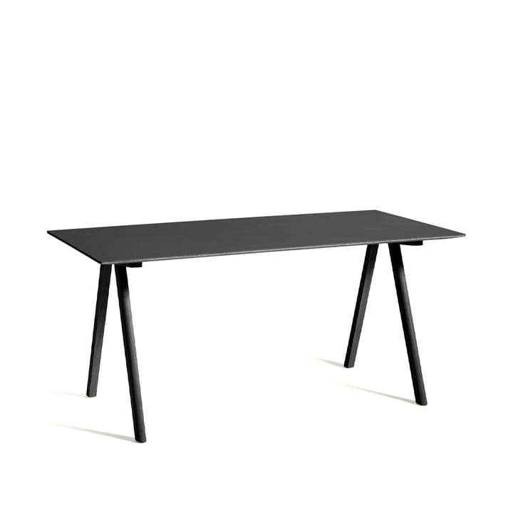 CPH10 skrivbord - black linoleum, ekstativ svart vattenbaserad lack - HAY