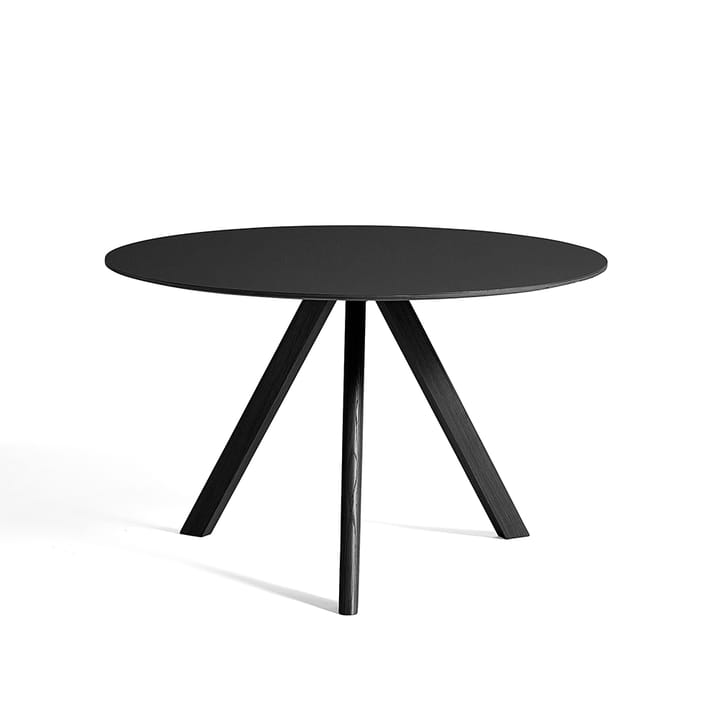CPH20 Round matbord - black linoleum-Ø120 cm-ek svart  - HAY