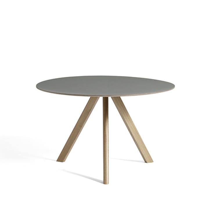 CPH20 Round matbord - grey linoleum, ø120 cm, såpat ekstativ - HAY