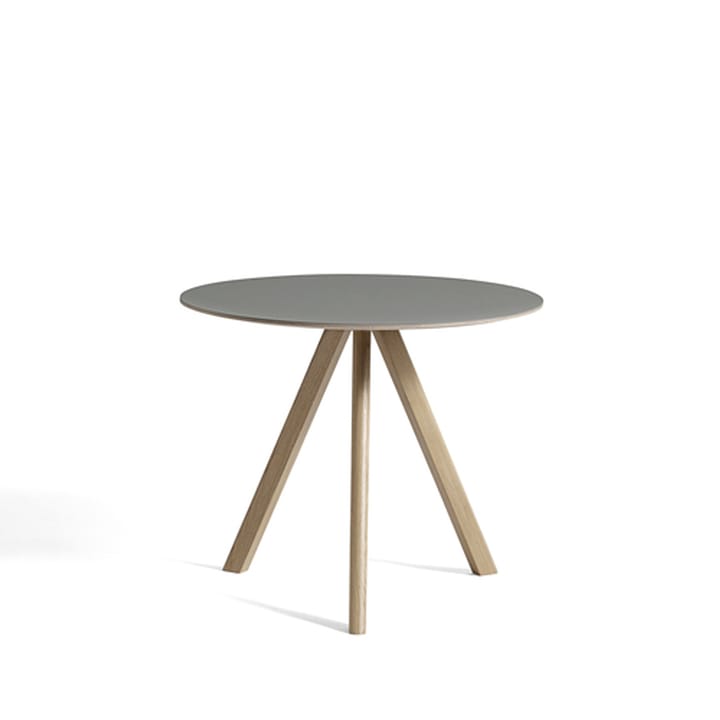 CPH20 Round matbord - grey linoleum, ø90 cm, såpat ekstativ - HAY