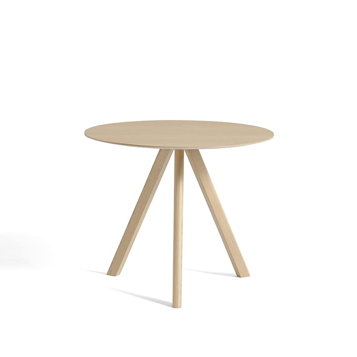 CPH20 Round matbord - water-based lacquered oak, ø90 cm, ekstativ vattenbaserad lack - HAY