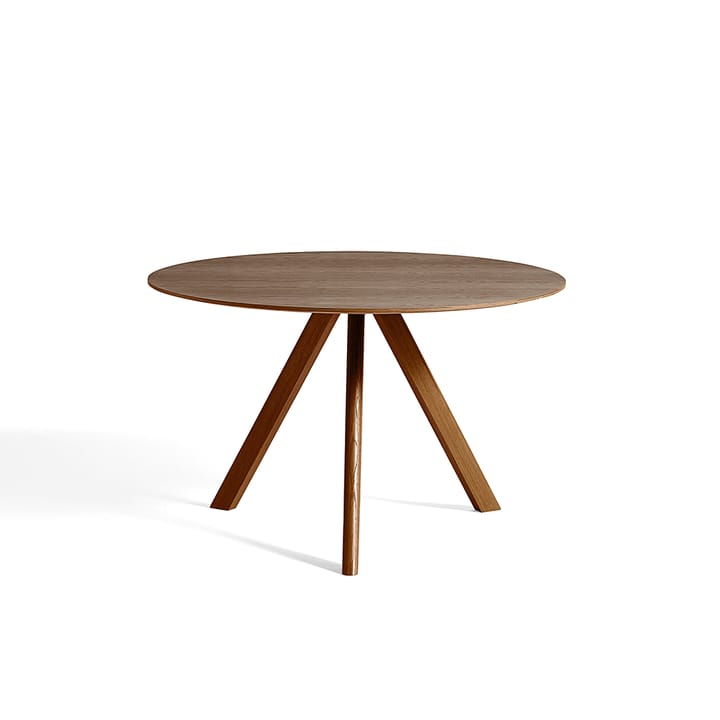 CPH20 Round matbord - water-based lacquered walnut, ø120 cm, valnötsstativ vattenbaserad lack - HAY