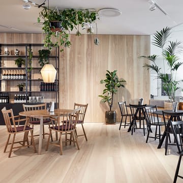 CPH20 Round matbord - white laminate, ø90 cm, såpat ekstativ - HAY