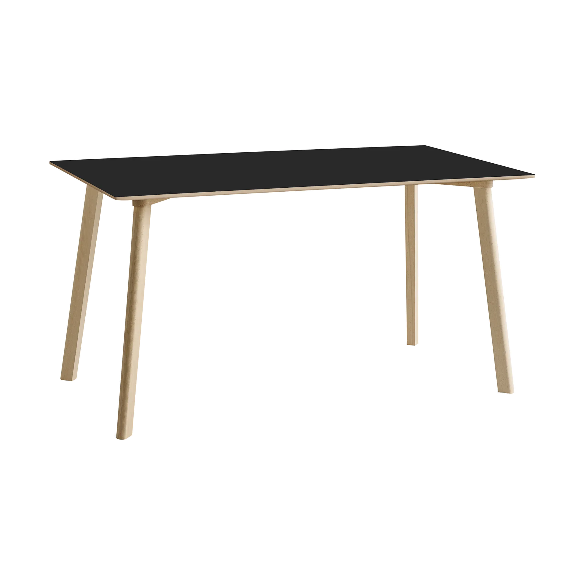 CPH210 Deux 2.0 bord 75x140 cm, Black laminate-untreated beech HAY