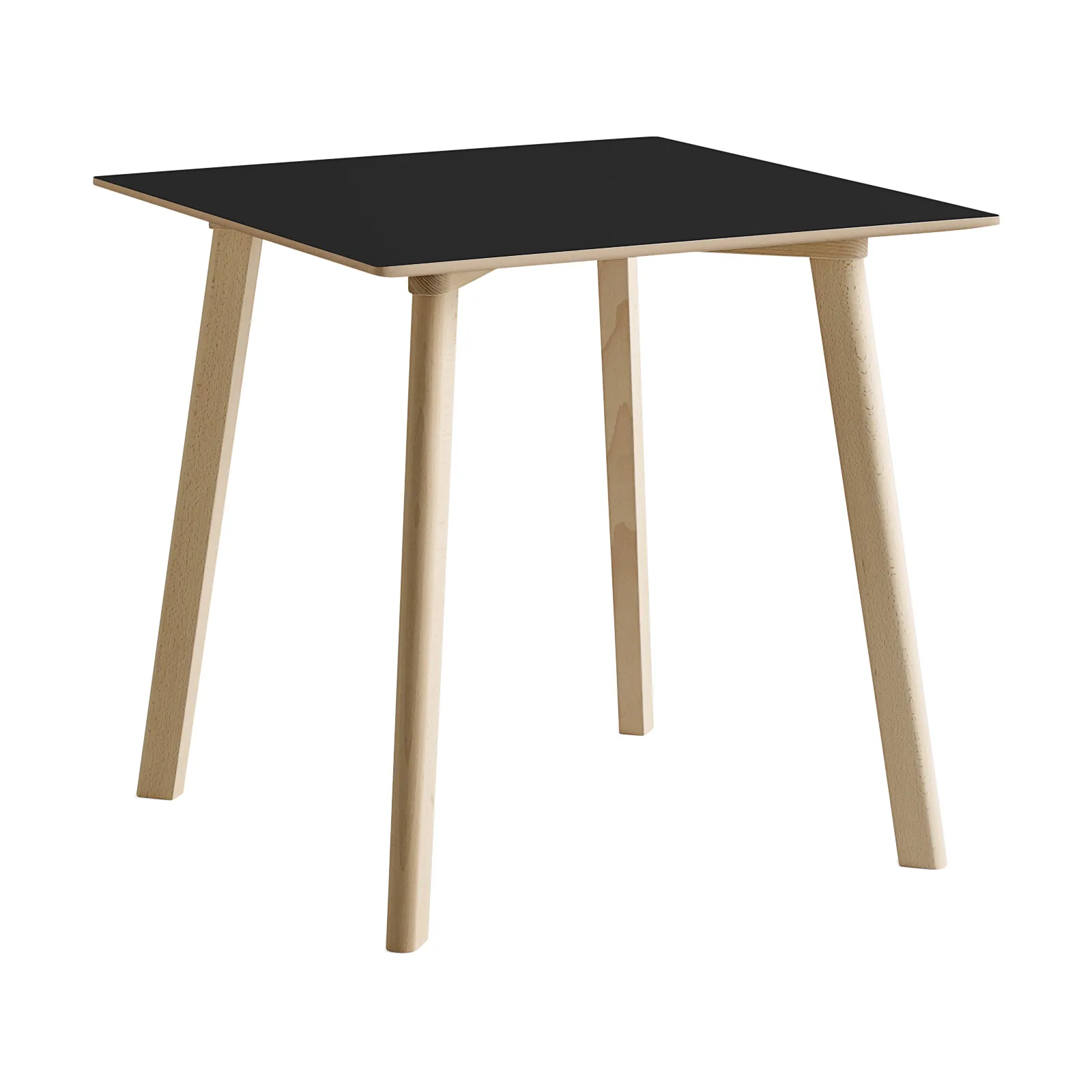 CPH210 Deux 2.0 bord 75x75 cm, Black laminate-untreated beech HAY