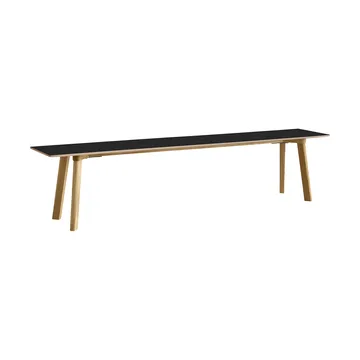 CPH215 Deux 2.0 bänk 200 cm - Black laminate-lacquered oak - HAY
