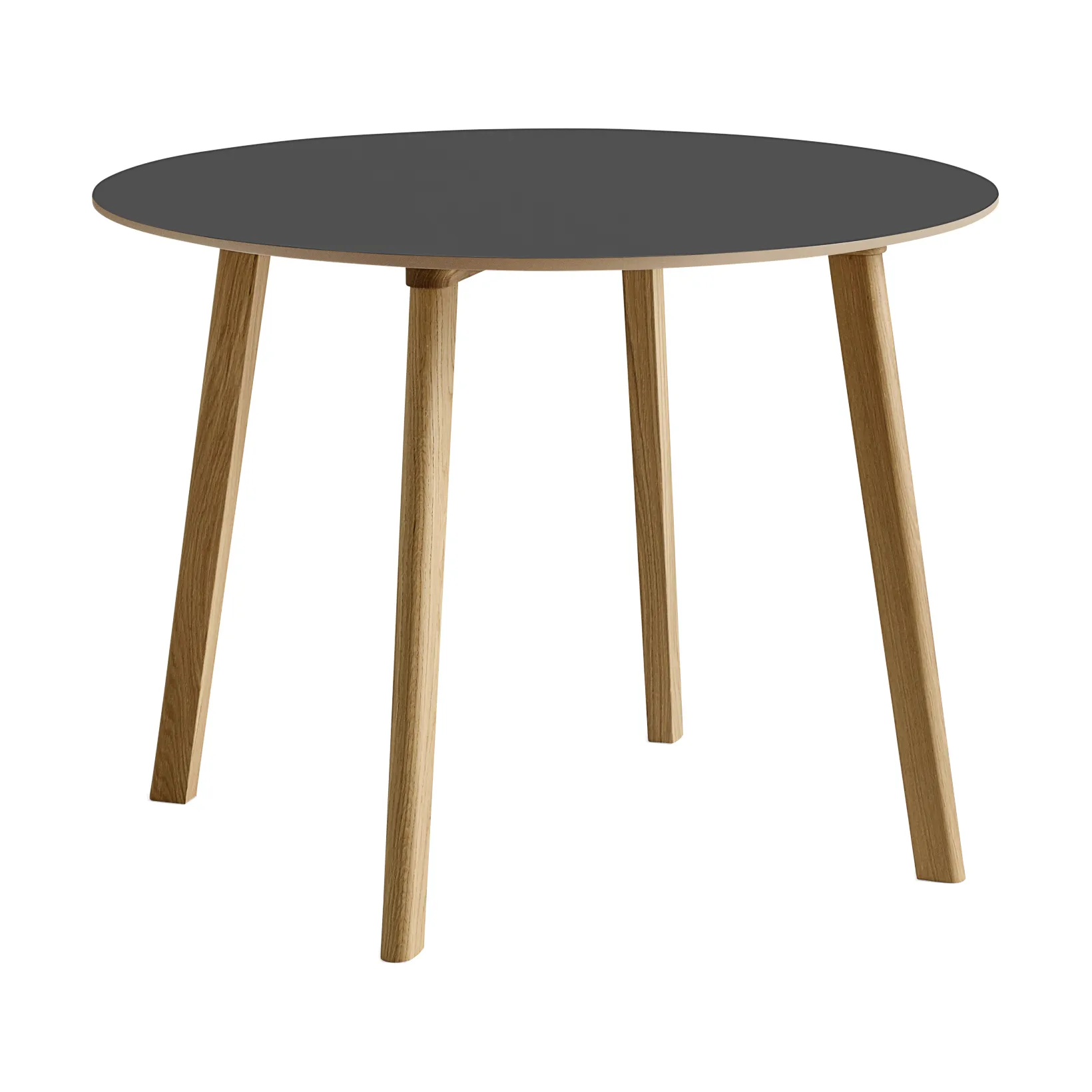 CPH220 Deux 2.0 bord Ø98 cm, Stone grey-lacquered oak HAY