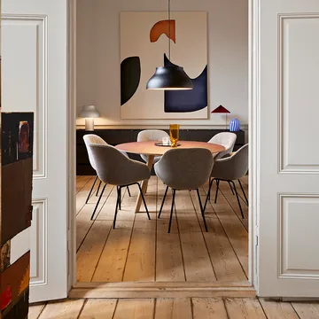 CPH25 matbord - black linoleum, såpat ekstativ - HAY