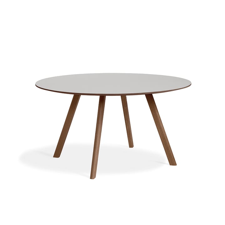 CPH25 matbord, Pebble grey linoleum-Ø140 cm-valnöt HAY