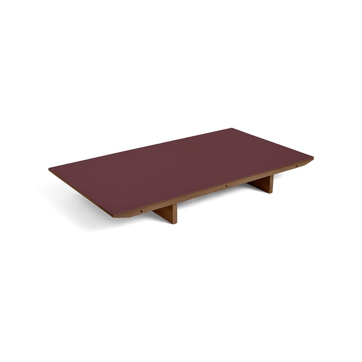 CPH30 Extendable iläggsskiva - burgundy linoleum, 90cm, valnötsram vattenbaserad lack - HAY
