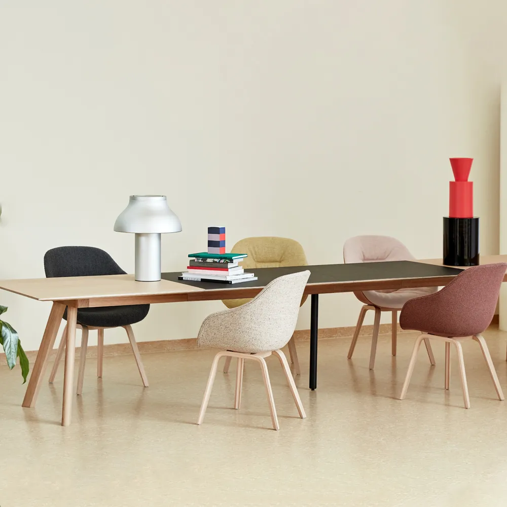 CPH30 Extendable matbord 200 cm, black oak-ekstativ svart  HAY