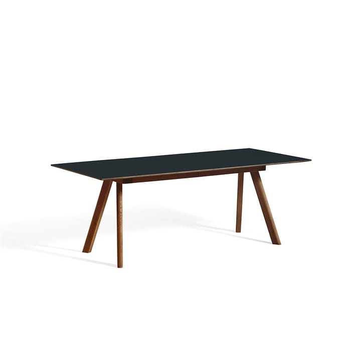 CPH30 Extendable matbord 200 cm - dark grey linoleum, valnötsstativ vattenbaserad lack - HAY