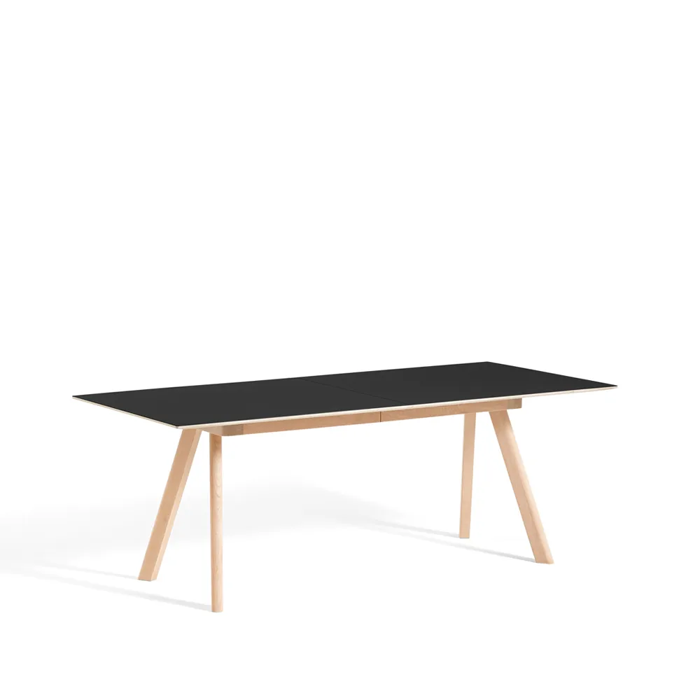 CPH30 Extendable matbord 250 cm, black, såpat ekstativ HAY