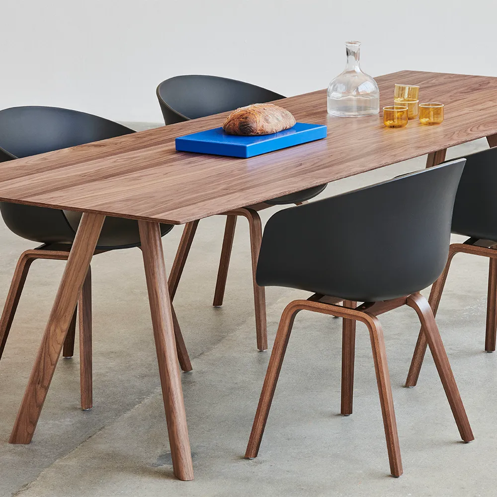 CPH30 matbord, 250 cm, Dark grey linoleum-walnut HAY