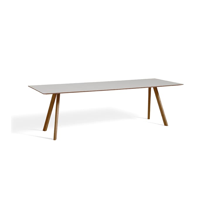 CPH30 matbord, 250 cm - pebble grey linoleum, valnötsstativ vattenbaserad lack - HAY