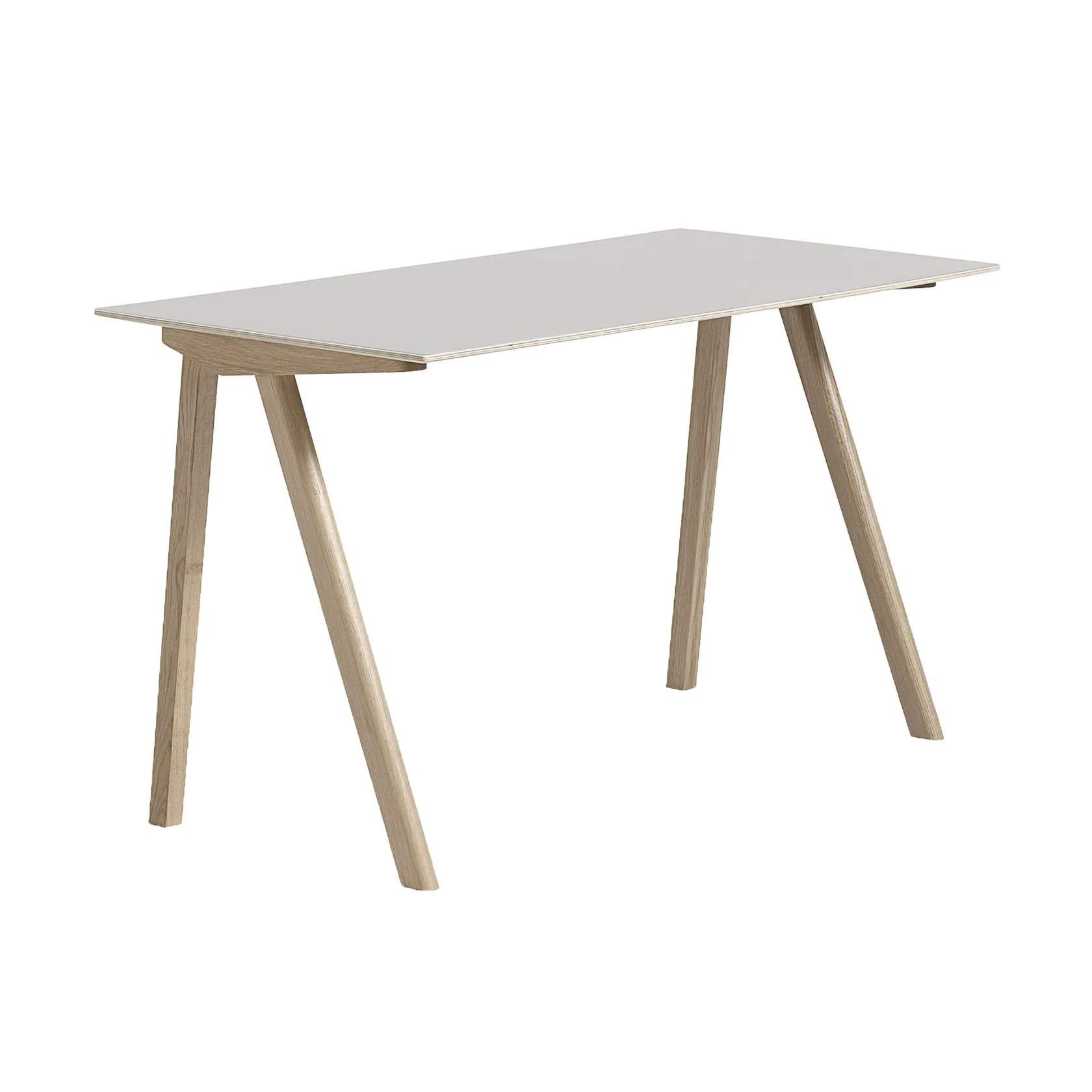 CPH90 2.0 skrivbord 65x130 cm, Off white linoleum-lacq. oak HAY