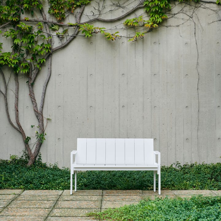 Crate Dining Bench bänk lackad furu - White - HAY