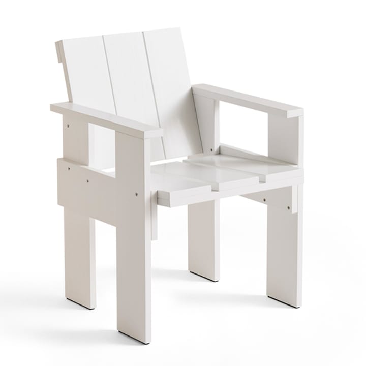 Crate Dining Chair karmstol lackad furu - White - HAY