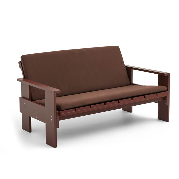 Crate Lounge soffa lackad furu - iron red - HAY