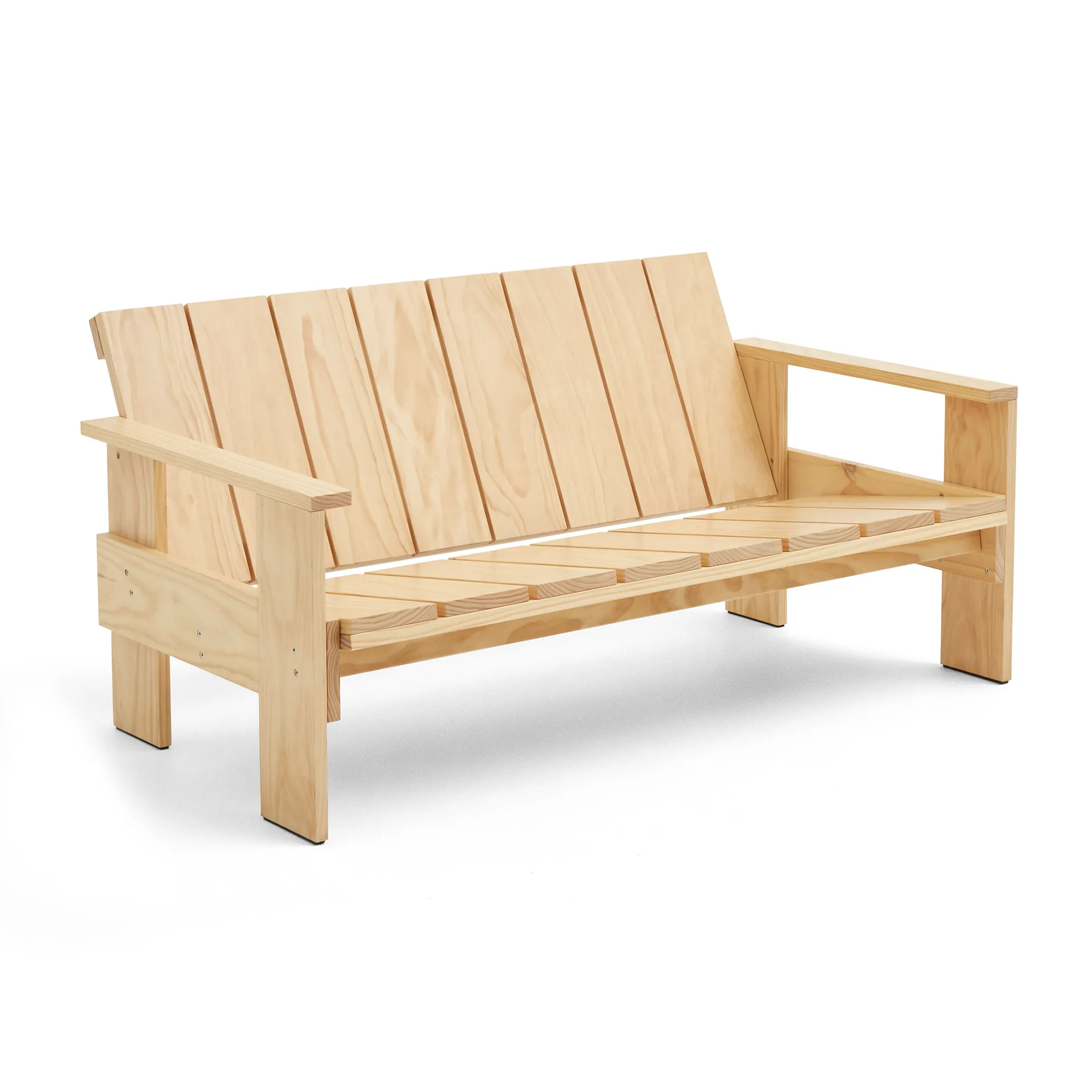 Crate Lounge soffa lackad furu, Klar HAY