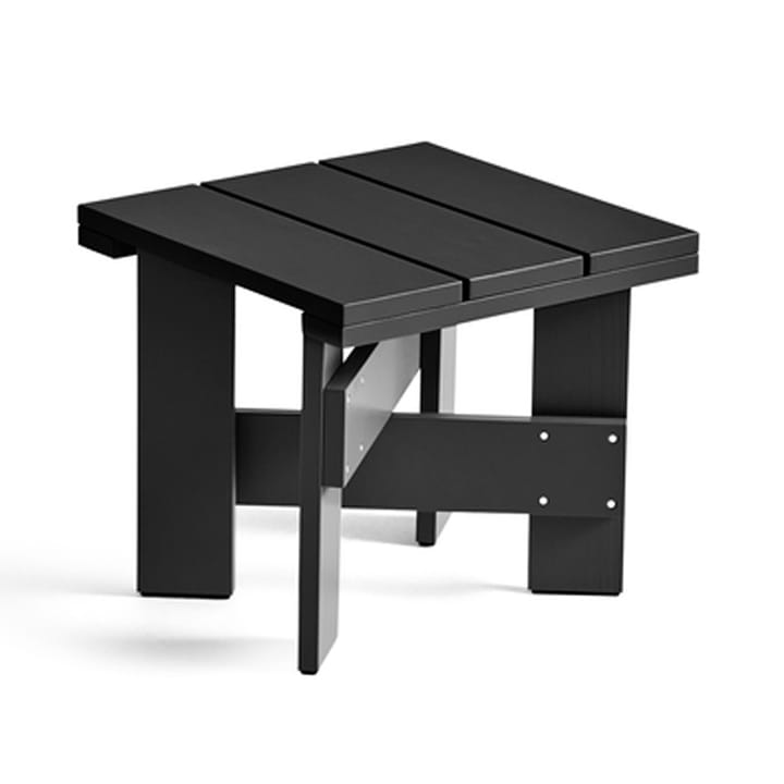 Crate Low Table bord 45x45x40 cm lackad furu - Black - HAY