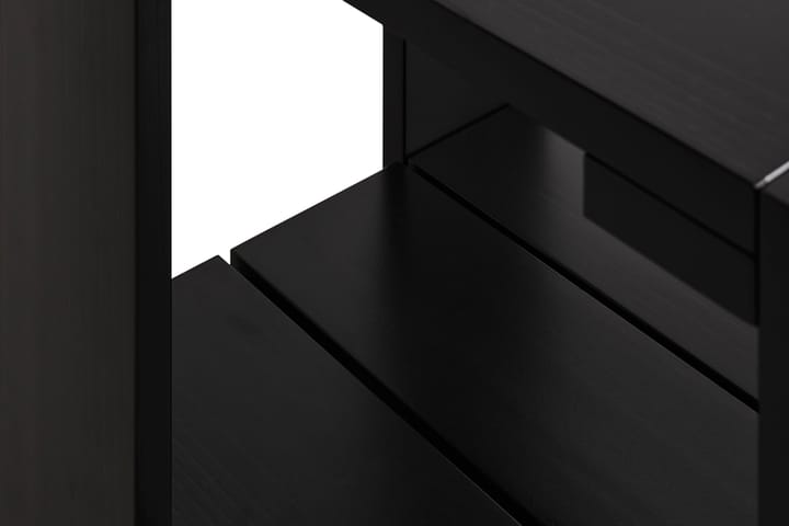 Crate Low Table bord 45x45x40 cm lackad furu - Black - HAY