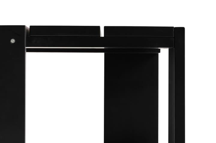 Crate Low Table bord 45x45x40 cm lackad furu, Black HAY