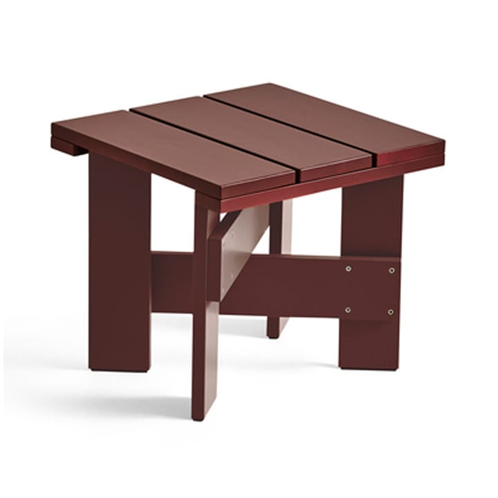Crate Low Table bord 45x45x40 cm lackad furu - Iron red - HAY